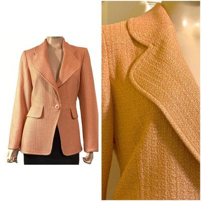 NWT St John Knit Mandarin Colored Career Executive Blazer ~ Jacket sz 16