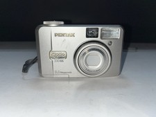 Pentax Digital Camera Optio 330 GS 3.2MP Silver Flip Screen -Tested Working