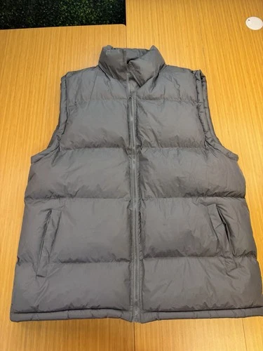 Fourcast Outerwear Quilted Extra Puffy Grey Gray Men Vest Sweater Sz XXL - product listing photo