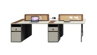 Modernes Design Schreibtisch FüR 4 Personen Grauer BüRomöBel Holz