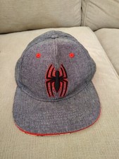 spiderman Boys Hat Gray Adjustable One Size