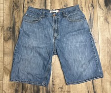 VINTAGE Levis 569 Loose fit Shorts 34 Light Wash Baggy Denim Red Tab Y2K .