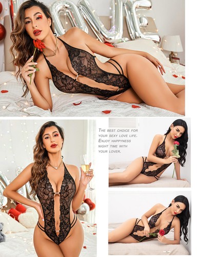 Mujeres Sexy-Lencería Body Prendas para dormir Ropa interior Encaje Tanga Prendas para dormir Babydoll - Imagen 3 de 34