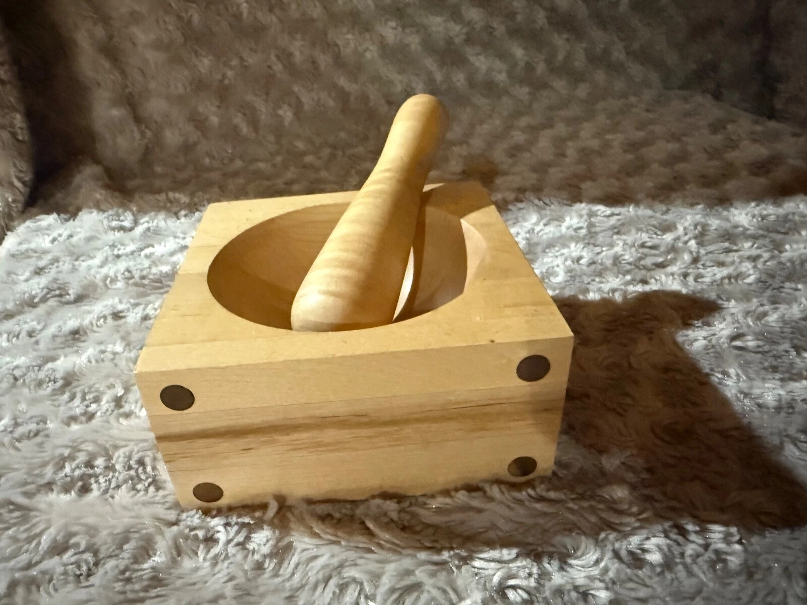 Tree Spirit ~ Maple Wood Mortar & Pestal ~ Vietnam FREE SHIPPING