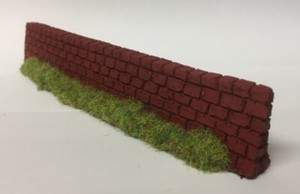 Javis PW3DKRED - 2 x 134mm 00 Gauge Dark Red Garden Walling Cast Resin -1st Post