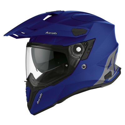 AIROH COMMANDER CARBON OFF ROAD DUAL SPORT ADVENTURE HELM BLAU MATT