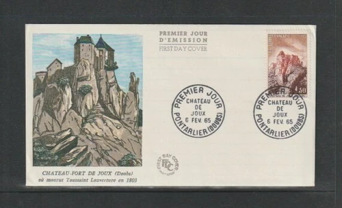 France 1965 SG1657 Airmail FDC (Pontarlier-Doubs) Joux Chateau/Fort (Doubs)-521