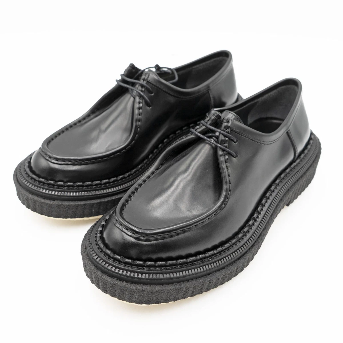 Adieu Paris Mens Shoes Black Leather Type 153 Derby Lace Up UK 7