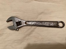 VINTAGE UTICA TOOLS - MADE IN USA #91-8 8" ADJUSTABLE WRENCH