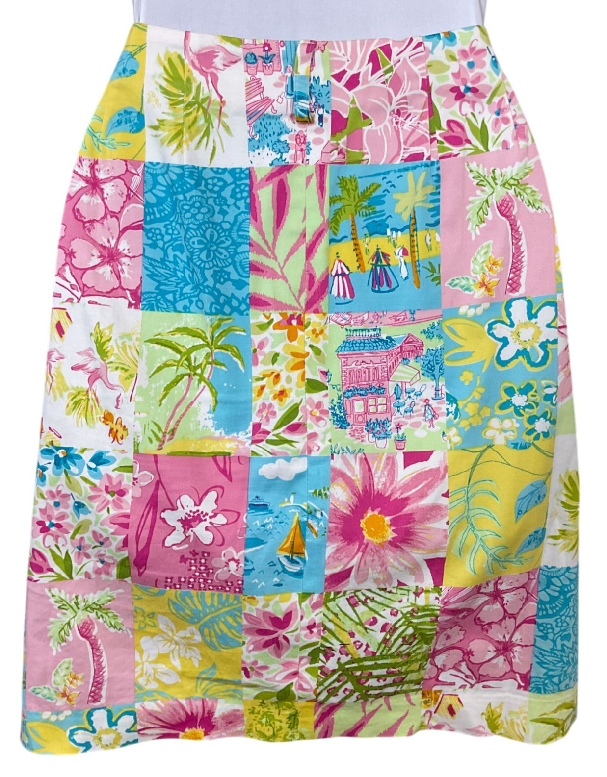 J. Mclaughlin Colorful Tropical Patchwork Preppy … - image 4