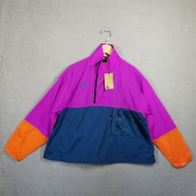 $120 Nike Womens M ACG NRG Packable Anorak Jacket BQ3615-551 Vivid Purple Force