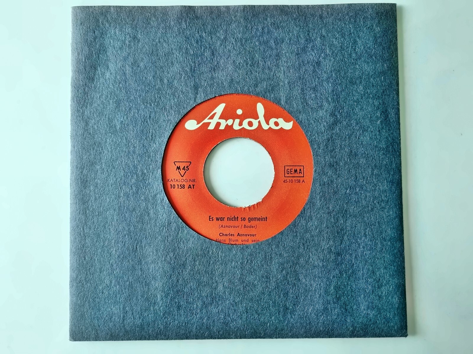 Charles Aznavour - Es war nicht so gemeint 7'' Vinyl Germany