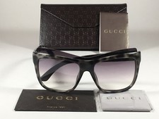 Gucci Women's GG 3782/S M02QP Shield Cat Sunglasses White Havana Gray Gradient