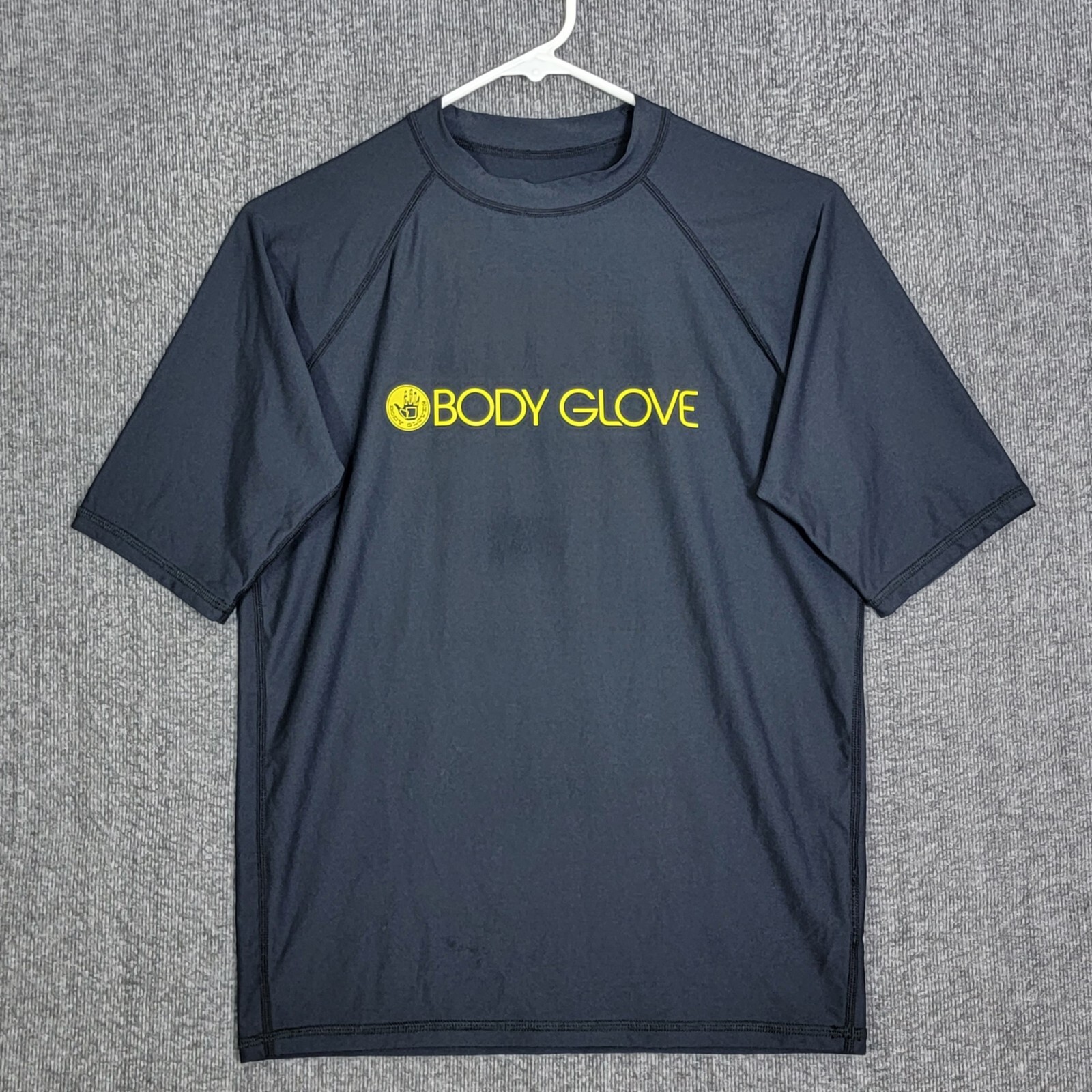 Body Glove Swim Shirt Mens Large Black UVP 50+ Short Sleeve Rash Guard