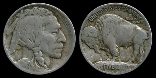 1913-P (TYPE ONE) INDIAN/BUFFALO NICKEL #6     VERY-GOOD+ WITH ORIGINAL SURFACES
