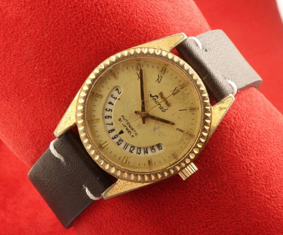 Vintage hmt sourab automatic india men s working wrist watch 34mm Q0954