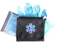 Embroidered Star of Life Glove Pouch inc CPR KIT for Ambulance Paramedic St John