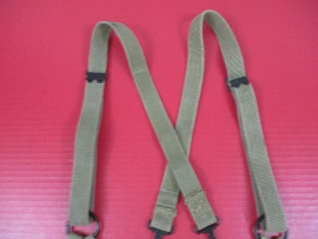 WWII US Marine Corps USMC M1941 Combat Field Suspenders - Khaki 