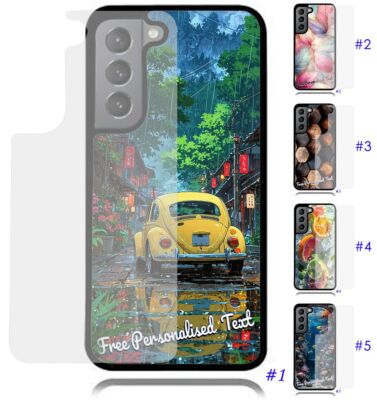 Personalised Text Glass Phone Case For Samsung Galaxy S23/22/21/20/10/9/8 Series