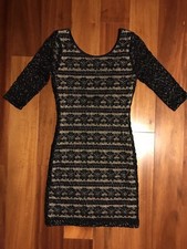 NWT Foreign Exchange black lace bodycon dress Size Small Sz Sm