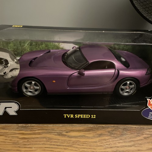 hot wheels 1.18 Scale TVR SPEED 12 Boxed Purple RARE Example - Picture 7 of 14