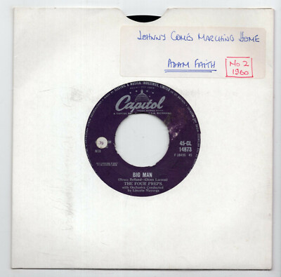 (M304) The Four Preps, Big Man - 1958 - 7'' vinyl