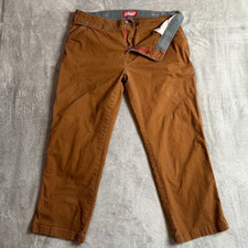 Coleman Mens Workwear Pants Tear Resistant Stretch Size 40x30 Brown