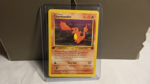 Charmander 50/82 1st Edition Team Rocket Pokemon Card LP TO NEAR MINT CONDITION