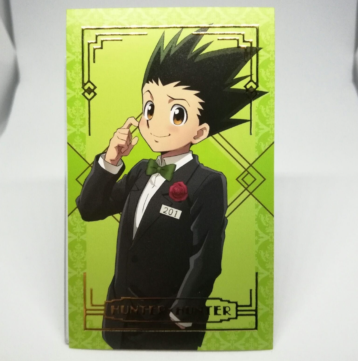 Gon FREECSS Hunter x Hunter animate cafe stamped card NOT FOR SALE