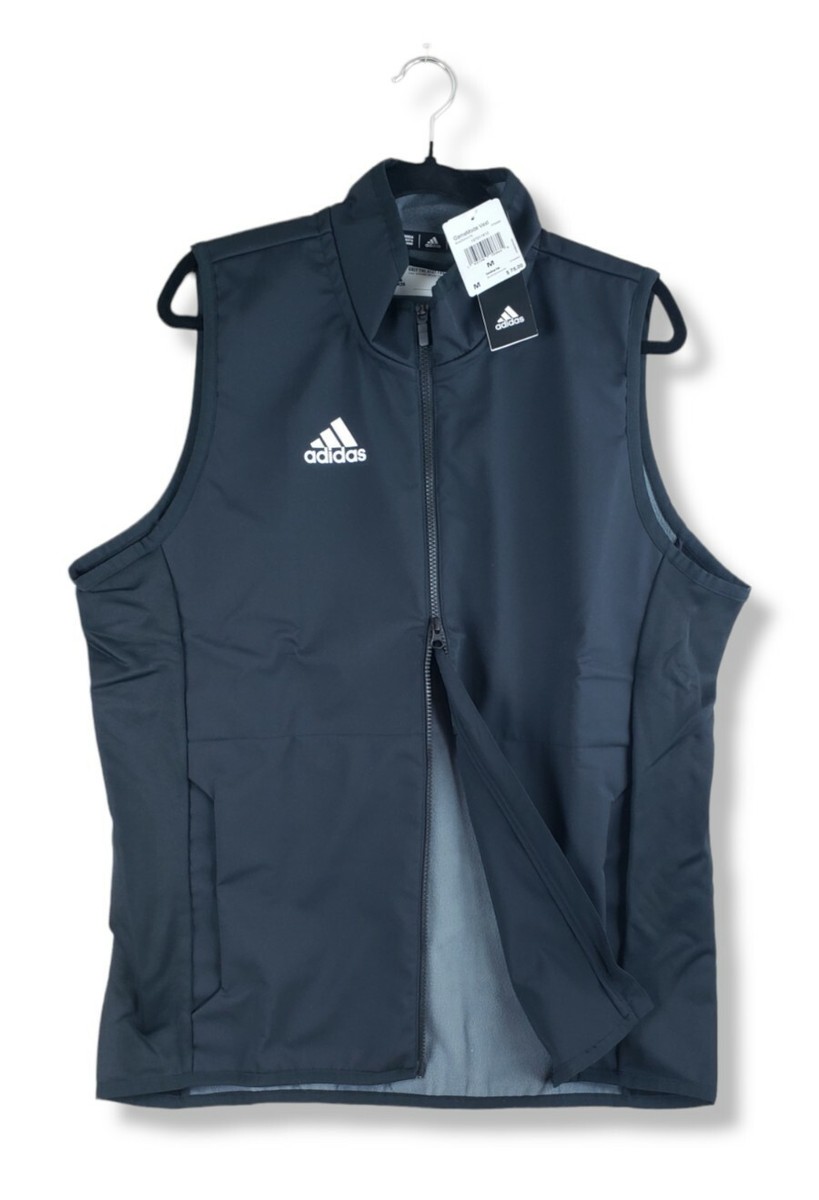 adidas Game Mode Vest Men's Casual Full Zip Black White
