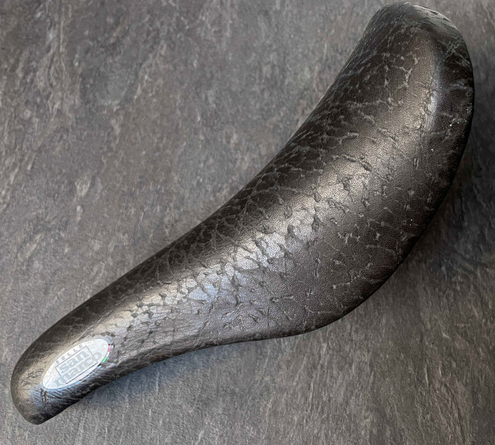 SATTEL SELLE San Marco CONCOR JUNIOR SCHWARZ LEDER SEHR GUTER ZUSTAND