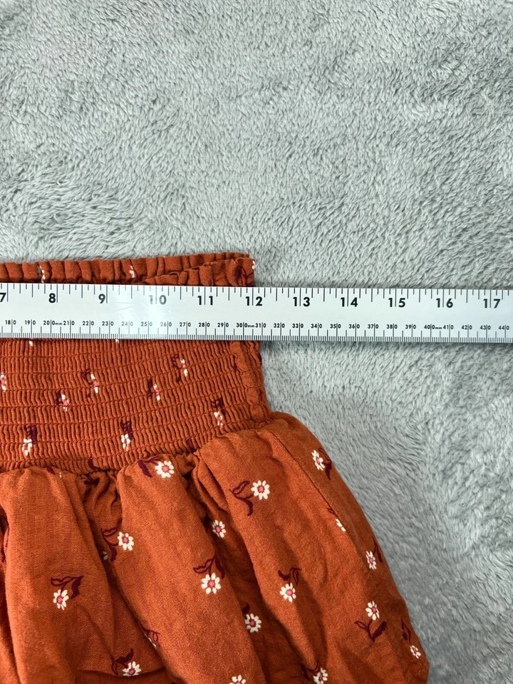 Niñas XL Adolescentes 14 Falda Niveles Calzoncillo Cintura Marrón Floral Volantes Pull On Gato Jack Foto 4 de 4