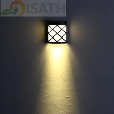 (4 Pack)ISATH Outdoor LED Solar Wall Lights Garden Yard Path Lamp(Warm light)