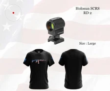 Holosun SCRS Solar 2 MOA Red Dot Rifle Sight w/ FREE TSHIRT - SCRS-RD-2