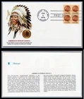 US FDC # 1734 13c Indian Head Penny  Fleetwood block L.Cancel 1978, 9Q193