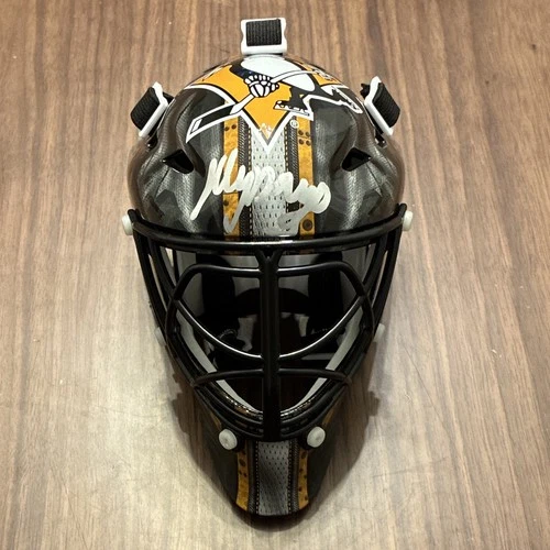 Sergi Murashov Pittsburgh Penguins mini Goalie Mask Autograph JSA coa