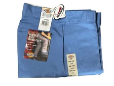 dickies mens light blue double knee cell phone pocket loose fit work pants 26-50