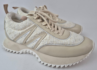 Moncler Women's Beige Pacey Bouclé Sneakers Size 40
