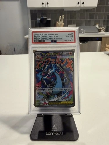 2025 Pokémon MEP EN-ME Black Star Promo #023 MEGA CHARIZARD X EX PSA 10