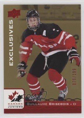 2017 Upper Deck Team Canada Juniors Exclusives Red /199 Guillaume Brisebois 0nr3