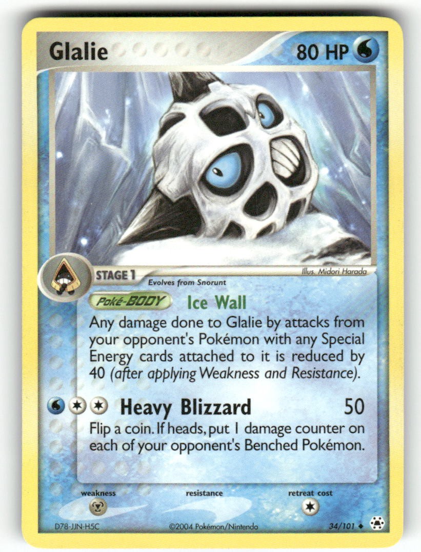 Glalie 34/101 - UC Hidden Legends Pokemon NM