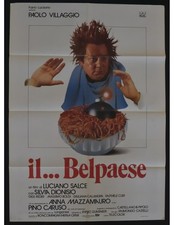 Poster IL BELPAESE Paolo Villaggio Ristorante Fracchia Diabolik Fantozzi A155