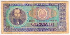 1966 Romania 100 Lei 700685 Paper Money Banknotes Currency