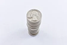 1950's-1964 Washington Quarter 90% Silver $10 Face  ROLL