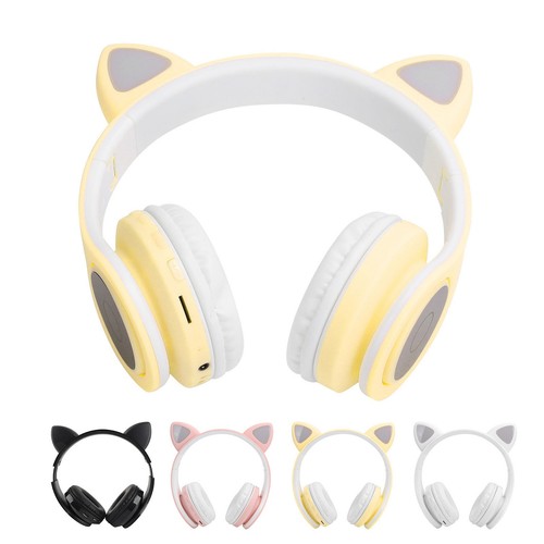 LED Noise Reduction Headset Cat Ear Shape BT 5.0 Headset With Mic For Young P CB - Afbeelding 9 van 31