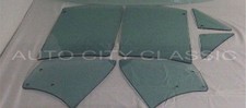 1963 Chevy Ii Nova Convertible Glass Vent Door Quarter Set Green Tint