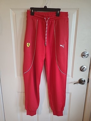 PUMA Scuderia Ferrari Race Sweatpants Red Mens Small Rosso Corsa 538165-02 NWT