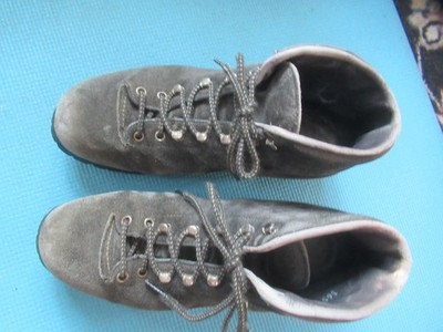 The Alps Fabiano Boots Women's 9 1/2 L  Ankle Hiking Boots 365 Gray Suede Italy
