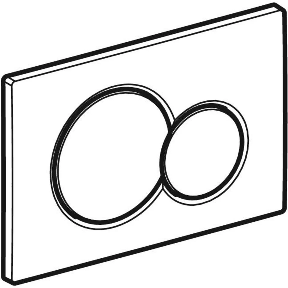 PLACCA DI COMANDO SCARICO WC GEBERIT SIGMA01, DUE PULSANTI, BIANCA, GEB 115.770. - Immagine 2 di 3