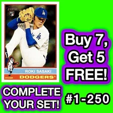 2025 Topps Heritage BASE SINGLES Baseball U-PICK! COMPLETE YOUR SET! (#1-250)🔥